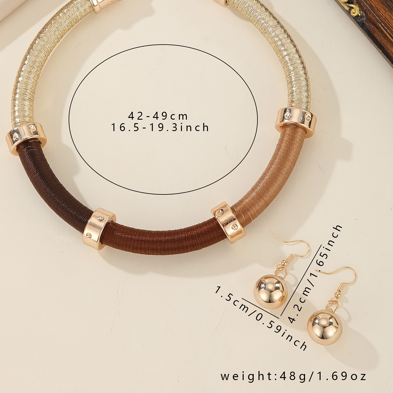 Handmade Multi-Layer Bohemian Evening Necklace & Earrings Set